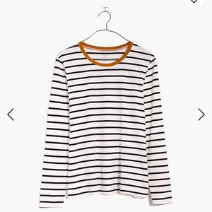 Madewell Northside Long-Sleeve Vintage Tee in Etta Stripe Size S